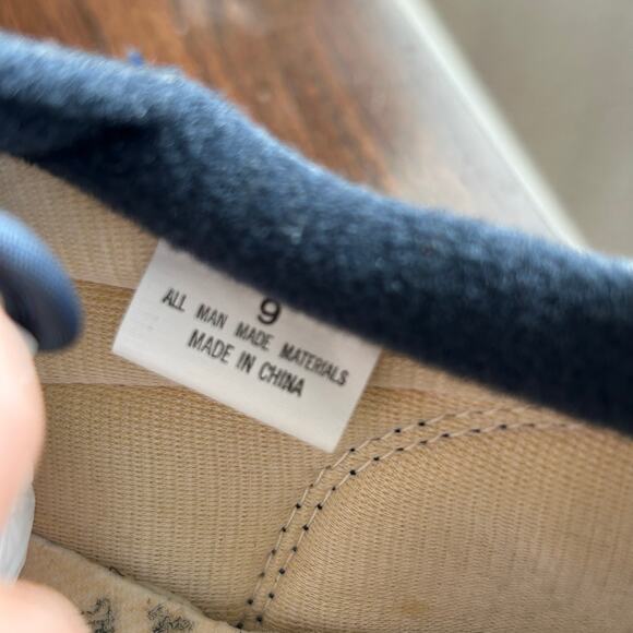 VTG 80s Trax Sneakers NWT Deadstock Navy White Hook & Loop Straps Wide Sz 9 - Picture 12 of 12